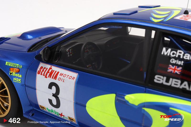 TopSpeed Models 1:18 Subaru Impreza WRC97 1997 Rally Sanremo Winner