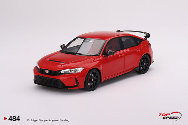 TopSpeed Models 1:18 Honda Civic Type R Rallye Red (LHD) 2023