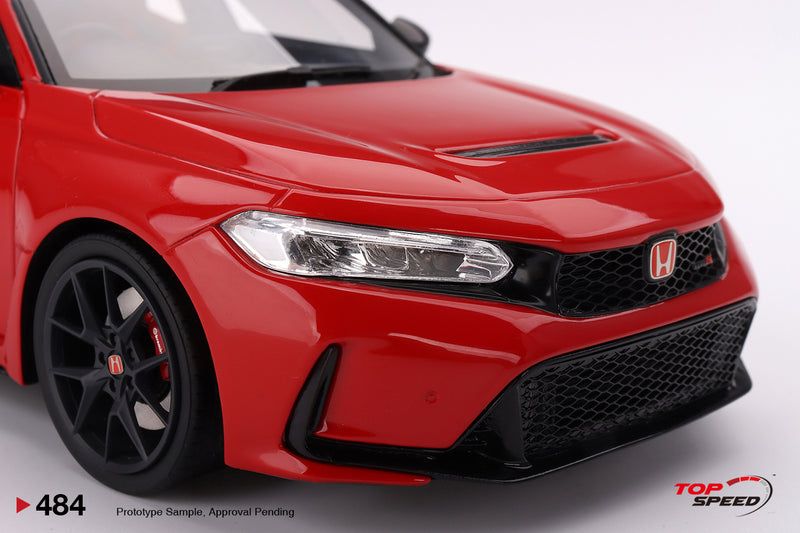 TopSpeed Models 1:18 Honda Civic Type R Rallye Red (LHD) 2023