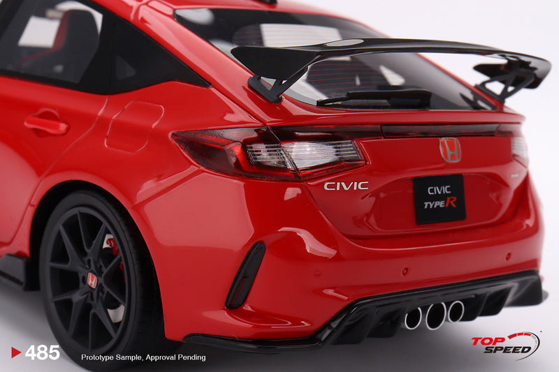 TopSpeed Models 1:18 Honda Civic Type R Rallye Red (LHD) 2023