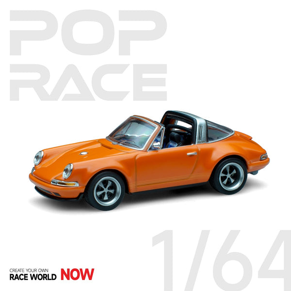 Pop Race 1/64 Porsche 964 Singer Targa in Orange