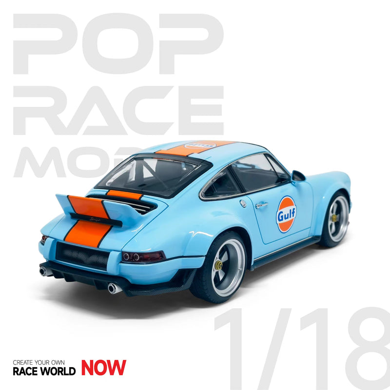 Pop Race 1/18 Porsche DLS Singer with Gulf Livery