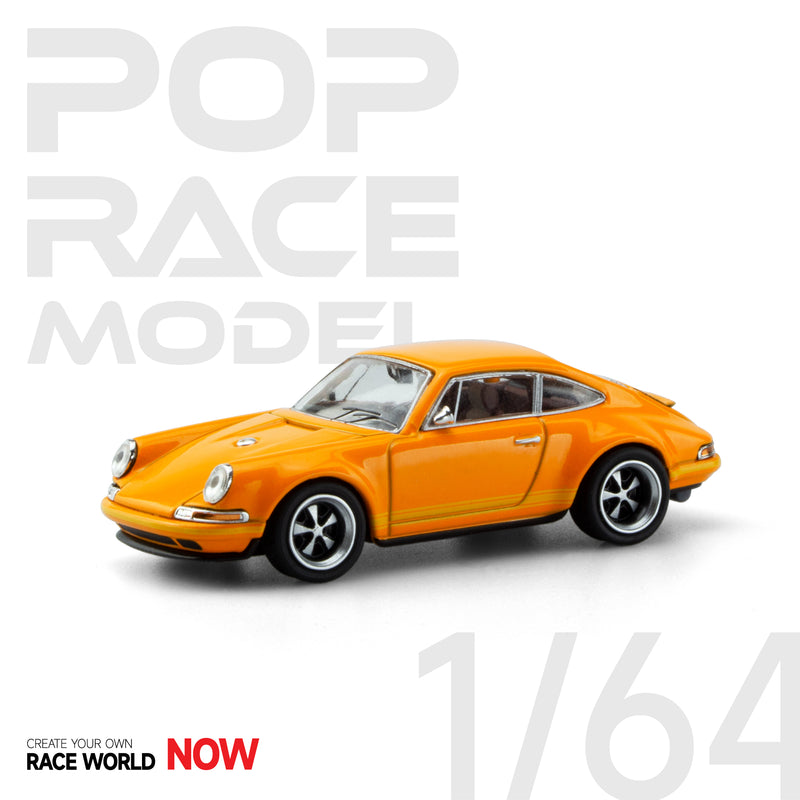 Pop Race 1/64 Porsche 964 Singer in Retro Orange Classic