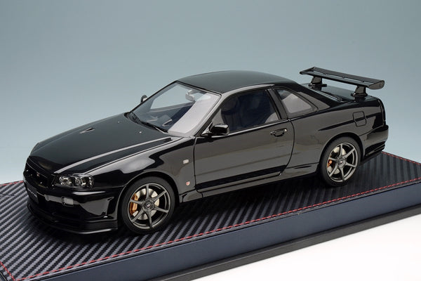 Nissan Skyline GT-R (BNR34) V-Spec II Black Pearl with Acrylic Case