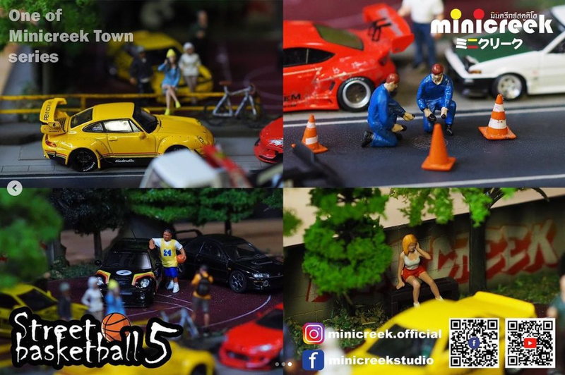 Minicreek Studio 1:64 - Street Basketball 5 Scene Diorama