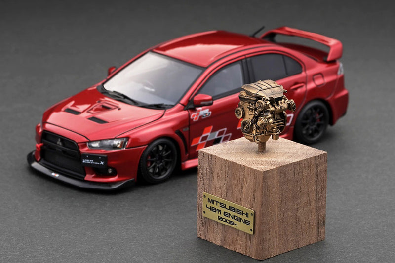 Ignition Model 1:43 Mitsubishi Lancer Evolution X (CZ4A) Red Metallic with 4B11 Gold Engine Display