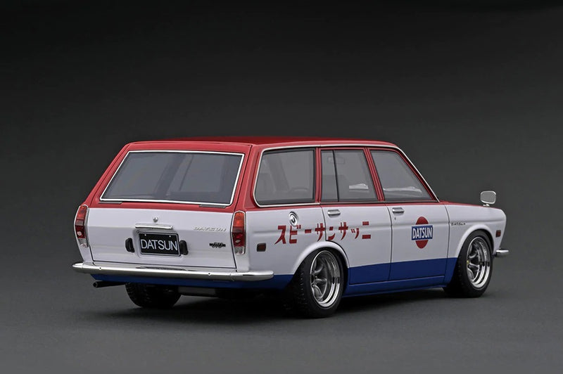 Ignition Model 1:18 Datsun Bluebired (510) Wagon in Red, White and Blue