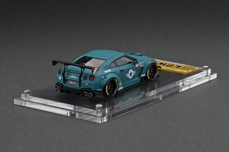 Ignition Model 1:64 Nissan GT-R (R35) LB-WORKS Type 2 in Matte Green with Mr. Kato Figure