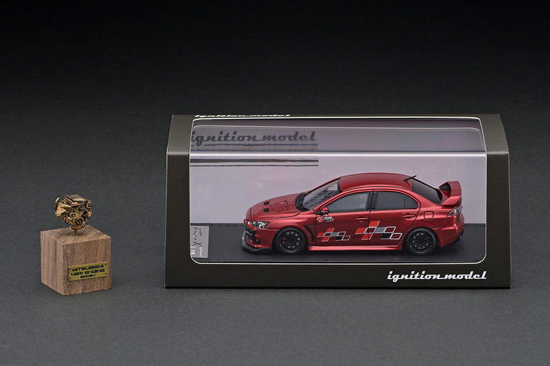 Ignition Model 1:43 Mitsubishi Lancer Evolution X (CZ4A) Red Metallic with 4B11 Gold Engine Display