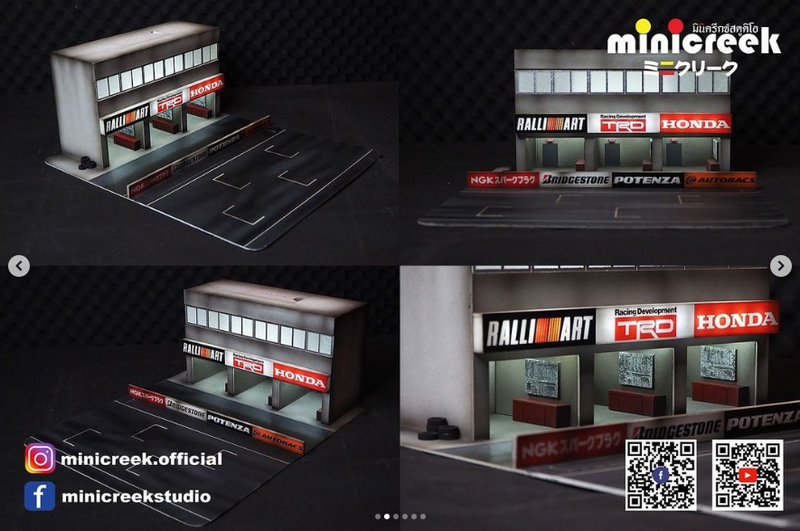 Minicreek Studio 1:64 - Pit Stop 1 Scene Diorama