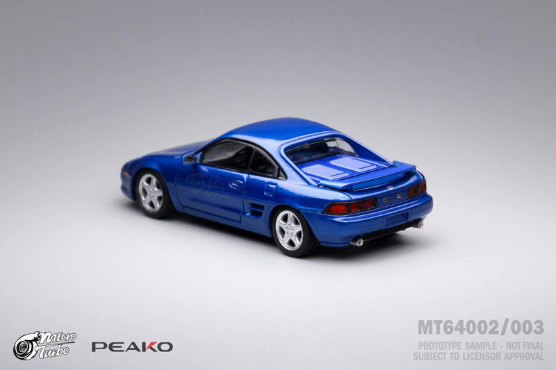 Peako Models 1:64 Toyota MR2 SW20 1996 in Purplish Blue Mica Metallic with Pop Up Headlights