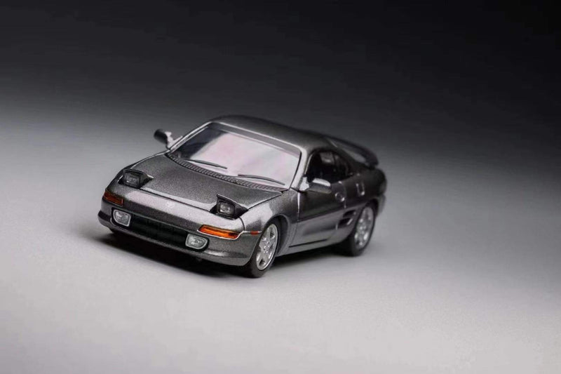 Peako Models 1:64 Toyota MR2 SW20 1996 in Steel Mist Gray with Pop Up Headlights