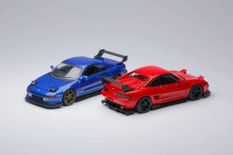 Peako Models / MicroTurbo 1:64 Toyota MR2 SW20 Box Set in Blue and Red