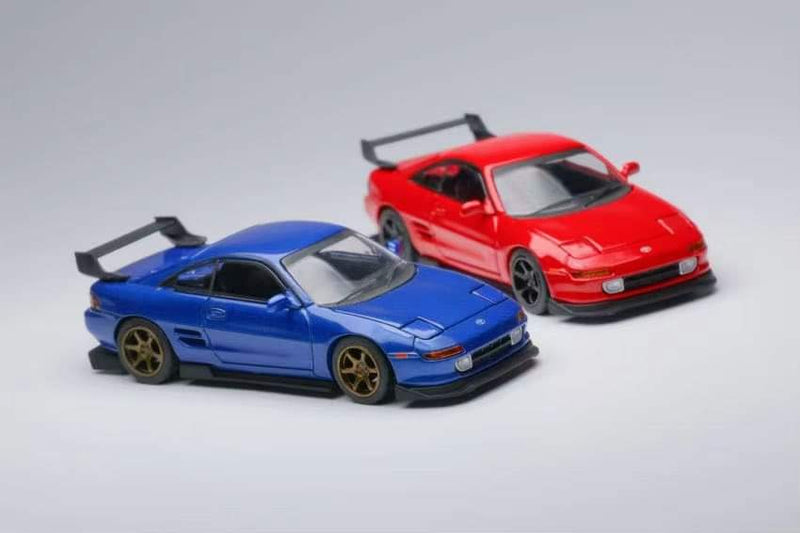 Peako Models / MicroTurbo 1:64 Toyota MR2 SW20 Box Set in Blue and Red