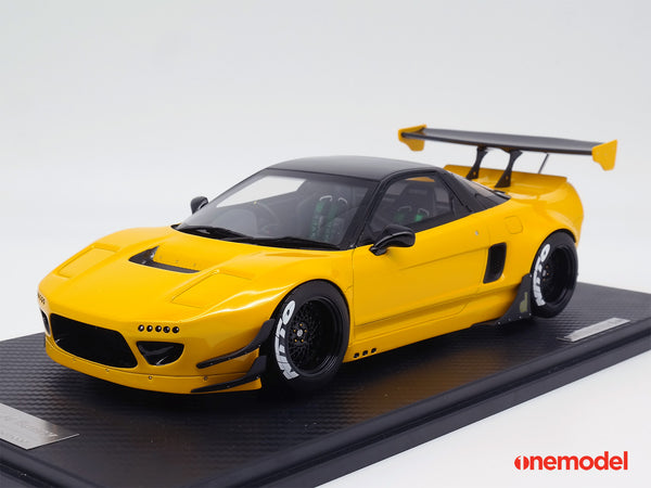 One Model 1:18 Honda NSX NA1 GT Rocket Bunny Yellow