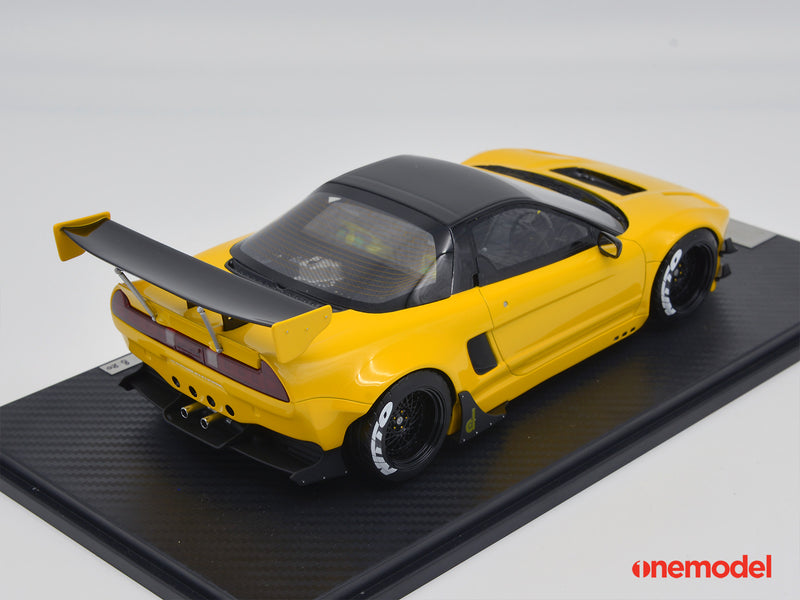 One Model 1:18 Honda NSX NA1 GT Rocket Bunny Yellow