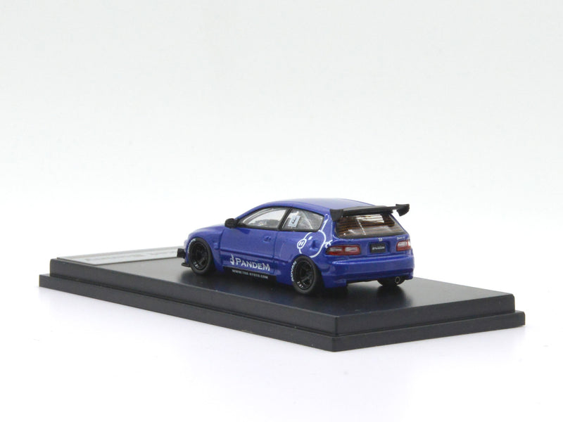 One Model 1:64 Honda Civic EG6 Rocket Bunny Pandem Blue