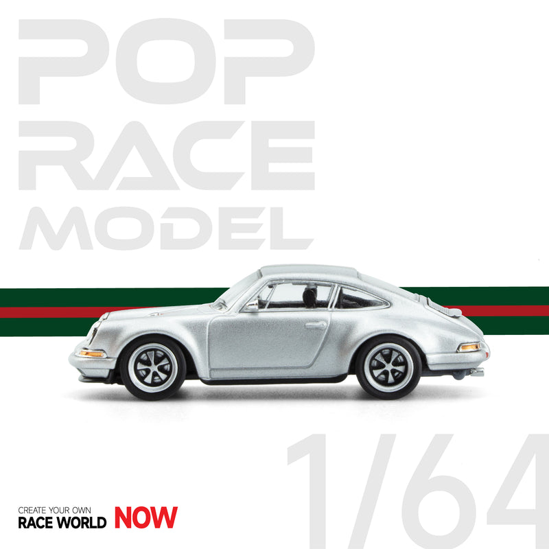 Pop Race 1/64 Porsche 964 Singer in Metallic Grey Classic